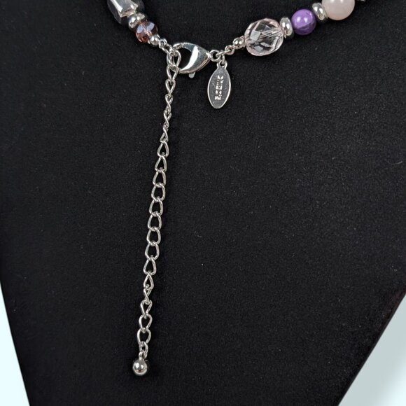 Chico's Pastel & Metallic Beaded Necklace - Picture 4 of 5